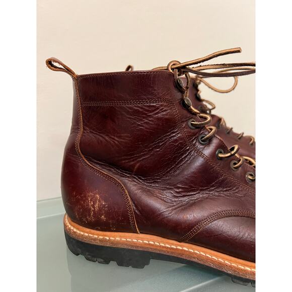 Taylor Stitch moto men\'s 11.5 boots brown leather chukka dress casual classic main image 6